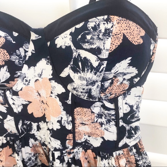 Band of Gypsies Navy Blush Bustier Sundress Small - Picture 2 of 7